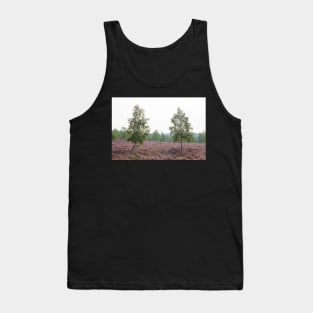 Heathland, morning mist, heather bloom, Niederhaverbeck Tank Top